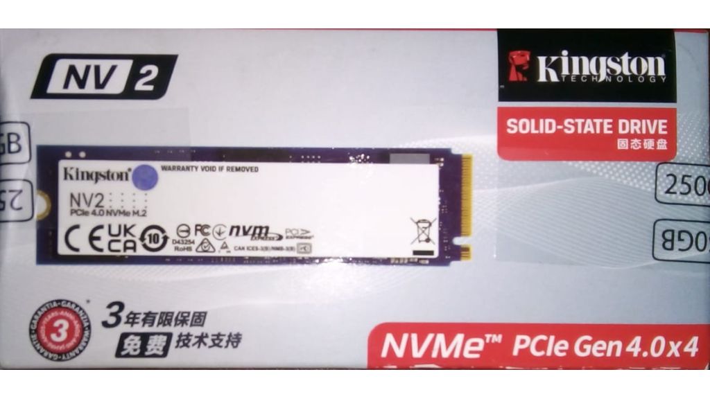 NV2 PCle 4.0 NVMe SSD 250GB