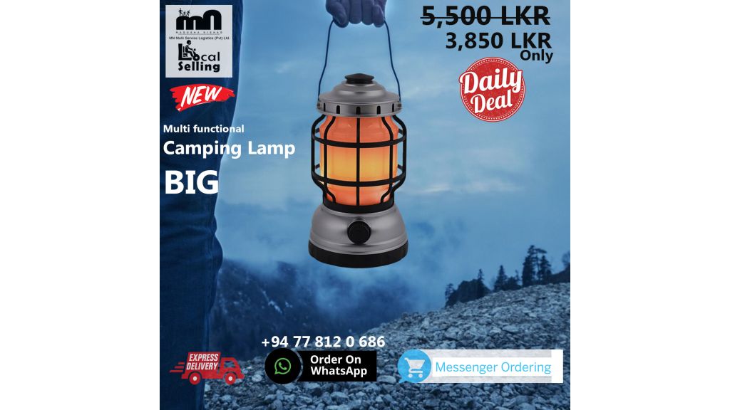 Camping lantern lamp led light rechargeable tent outdoor portable usb in srilanka