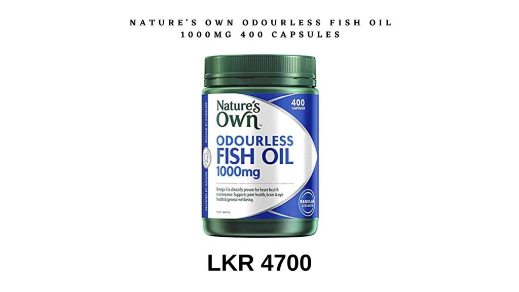 Nature's own odourless fish oil 1000MG 400capsules 