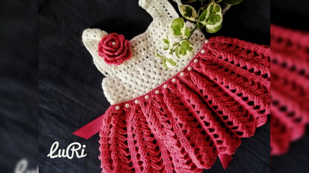 Crochet wooly frock