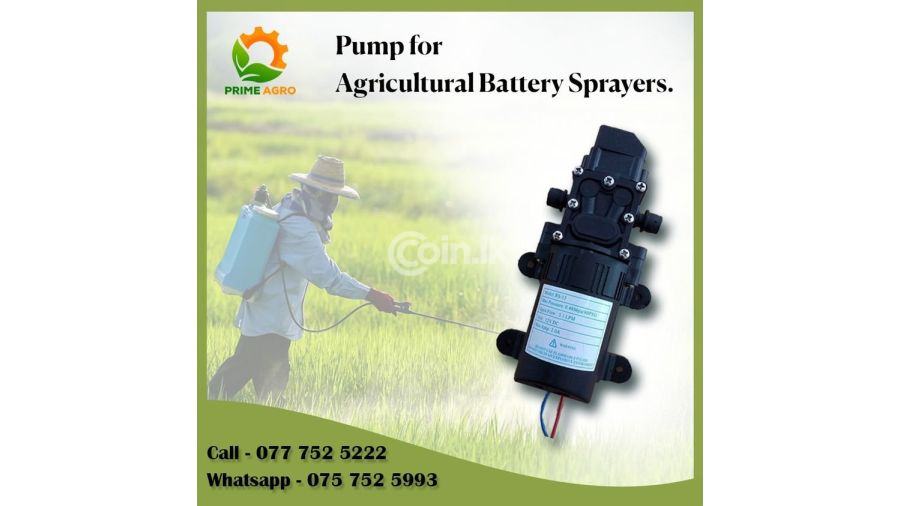 Pump for agricultural battery sprayers 