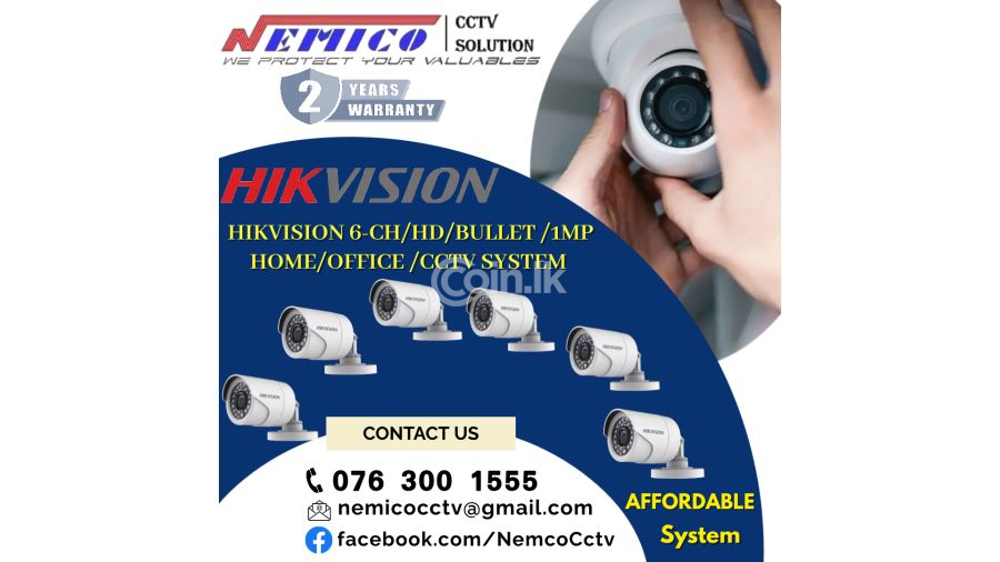 NEMICO | CCTV 6CH -HD  1MP Bullet