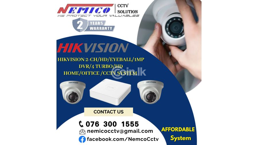 NEMICO | CCTV 2 CH -HD  1MP Eyeball   DVR 4 Turbo
