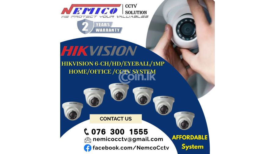 Hikvision CCTV CH 6-HD  2MP  Eyeball  