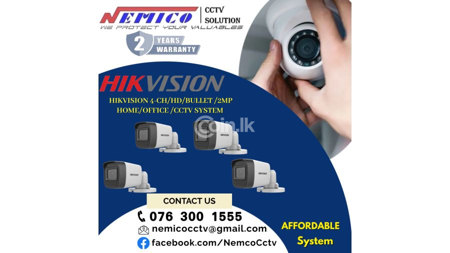Hikvision | CCTV CH 4-HD Bullet  2MP