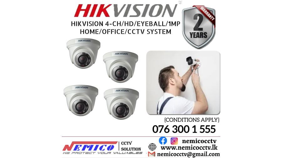 CCTV CH 4-HD/ 1MP/Eyeball 