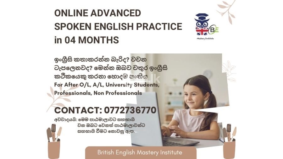 Online Advanced Spoken English Practice in 04 Months