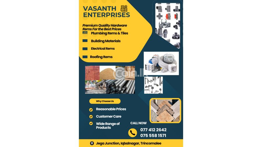 Vasanth Enterprises - Hardware Store Trincomalee